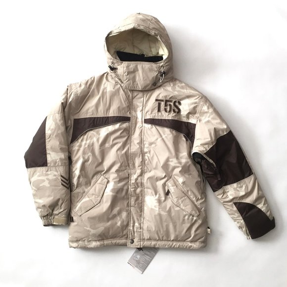 Men's Khaki Camo Snow Jacket, Triple Five Soul Men's US Size S, Brand New - Picture 1 of 13